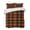 CharcoalBlack,BurntOrange,DarkAmber,Espresso, variant on Quilts Twin Size, Burnt Orange Plaid Soft Comforter Bedding Set for Bed, Farmhouse Country Black Checkered Lightweight Quilted Bedspread with Pillow Cover(2 Pieces) for All Season, 68x86 Inch
