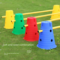 thumbnail image 1 of Barril de señal de obstáculo de superficie plana para niños, equipo de entrenamiento sensorial de agilidad, coordinación, fútbol y baloncesto para jardín de infantes, 1 of 4