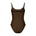 thumbnail image 4 of ABATAB Bodysuits for Women Scoop Neck One Piece Shapewear Spaghetti Strap Ribbed Stretchy Outfits, 4 of 5