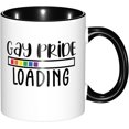 thumbnail image 2 of Pride Day Lgbt Gay Peace Love Coffee Mug Funny Novelty Ceramic Tea Cup Microwave Safe 11oz Office And Home Ideal Cup For Men Women, 2 of 8