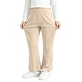 thumbnail image 6 of ZBSOKO Girls Flare Leg Pants High Waisted Stretch Yoga Pant Elastic Waist Solid Color Athletic Trousers Casual Outdoor Daily Wear, 6 of 7