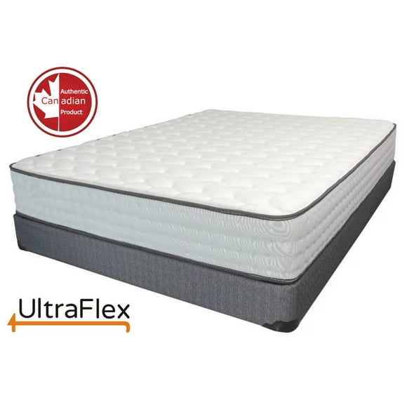 UltraFlex Glory - Matelas Hybride Orthopédique Robuste avec Ressorts Ensachés HDCoil, Soutien Postural pour Soulagement de la Pression, Mousse Certifiée CertiPUR-US (Fabriqué au Canada) - Taille Grand