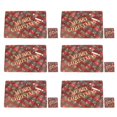 thumbnail image 1 of Manteles Individuales Y Posavasos De Mesa Antideslizantes De Pvc Para Navidad, 12 Uds., Decoración Navideña Que No Mancha sonducket HA042663-01, 1 of 6