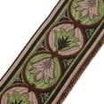 thumbnail image 3 of Abbracc Splicing Jacquard Edging Curtain Fabric Gold Silk National Wind Lace Ribbon - Green, 3 of 7