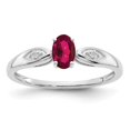 thumbnail image 7 of 14k White Gold Solid Ruby Diamond Band Ring, 7 of 7