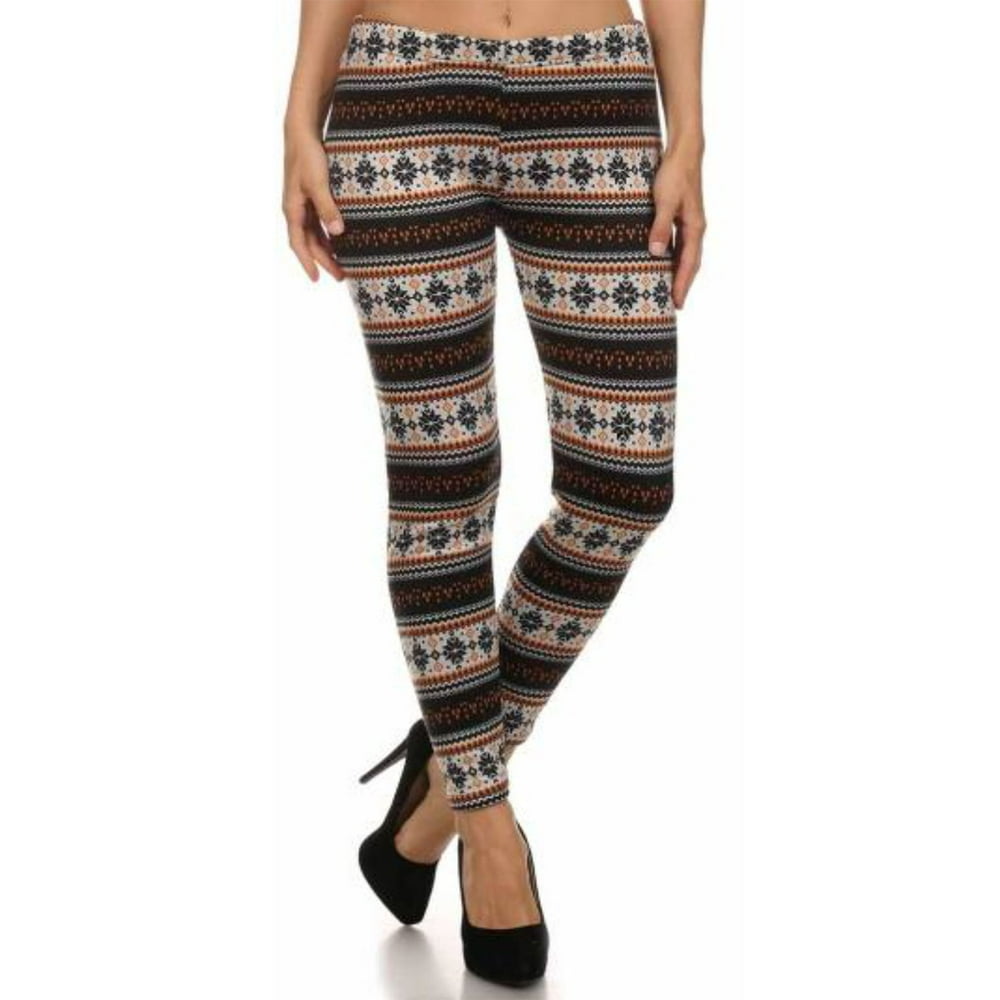 Shosho - ShoSho Women's Plus Size Festive Print Soft Faux Fur Lined Leggings - Walmart.com