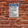 thumbnail image 5 of Occupied Building Unlocked Exit Sign, Industrial Exit Sign 8"x12" UV Resistant for Indoor Outdoor Workplace, 5 of 7