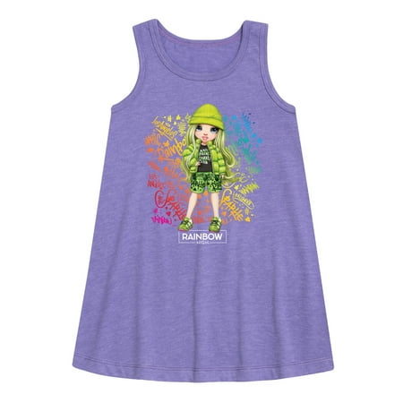 

Rainbow High - Jade Hunter Rainbow Graffiti - Toddler and Youth Girls A-line Dress