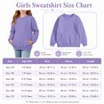 thumbnail image 6 of Girls Crew Neck Sweatshirt No Hood - Kids Fall Casual Solid Print Long Sleeve Pullover Tops with Pockets, 13 Years, 6 of 8