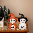 thumbnail image 2 of Sylvtty Halloween Ornament Smile Ghost Resin Figurines Halloween Table Shelf Office Desktop Home Garden Decoration, 2 of 7