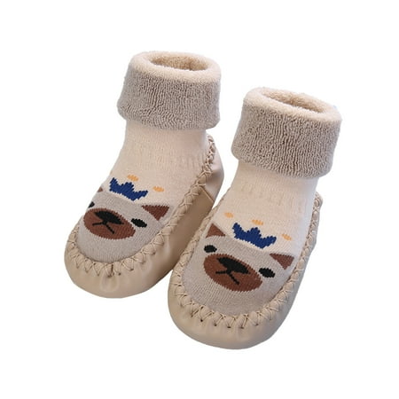Girls Casual Shoes Boys Buckle Slip-ons Stacked Comfort Breathable White Shoes Size 0 Months-6 Months