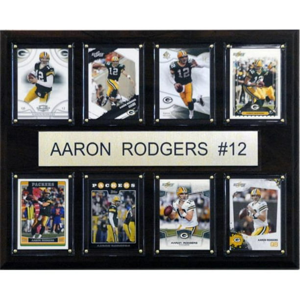 C & I Collectables 1215RODGERS8C NFL Aaron Rodgers Green Bay Packers 8 Plaque de Carte