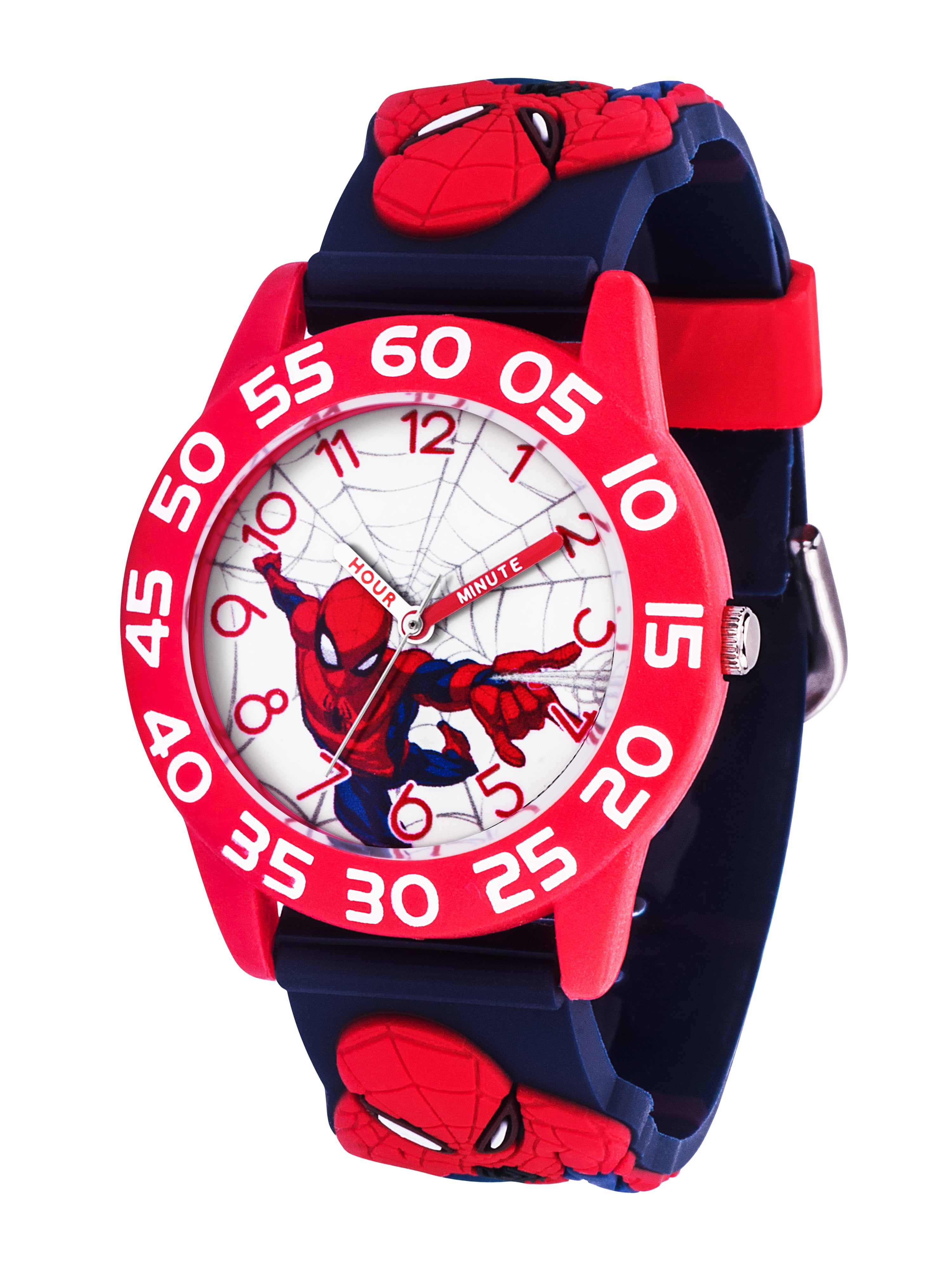 Marvel Spider-Man Boys' Red Plastic Watch, 1-Pack