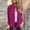 Hot Pink, variant on Swuxness Women's Casual Jacket, Women Long Sleeve Coat, Women Solid Color Comfortable Soft Jacket with Full Zip Front and Contrast Pockets Outerwear Brown, S
