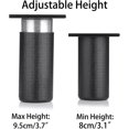 thumbnail image 4 of Patas ajustables para muebles, patas de cama para muebles, patas de aleación de aluminio para Base de cama, gabinete, mesa, 4 Uds. (negro, altura 8cm), 4 of 5