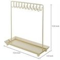 thumbnail image 2 of MyGift Modern Brass-Tone Metal Necklace Jewelry Organizer with 20 Hooks, 2 of 6