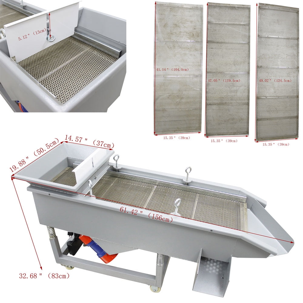 3-layer Linear Vibrating Screen with 6mm 4mm 2mm Screen Electric Dual-motor Screen Shaker 220V