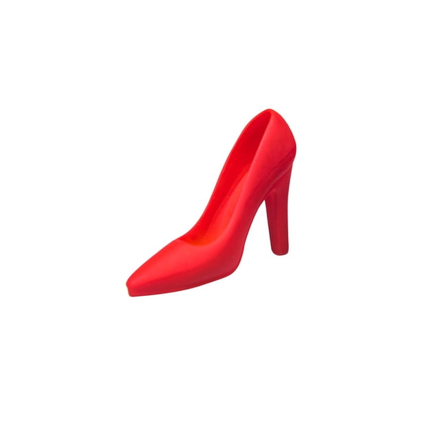 Zapatos de tacón alto a escala 1/6, hechos a mano, moda femenina, zapatos de tacón de aguja, para 12'' rojo