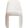 thumbnail image 4 of Pemberly Row Contemporary 17.5" Velvet & Solid Wood Bench in Andaz Cream, 4 of 8