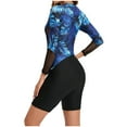 thumbnail image 3 of Lopeceal Zip Front Rash Guard for Women Sexy Mesh Patchwork Tropical Printed Boyshorts Surfing Swimsuit Long Sleeve Bathing Suit, 3 of 3