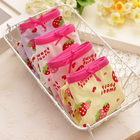 

[Clearance!] Bow Girl Boxer Briefs Cute Strawberry Print Girls Panties Cotton Kids Girls Panties