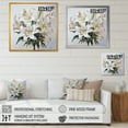 thumbnail image 4 of Designart "Ballet Of Lily Blossoms" Lilies Floater Framed Wall Art Living Room, 4 of 5