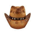 thumbnail image 2 of Men and Women's Cowboy Hat With Trim Band & Beads, 2 of 4