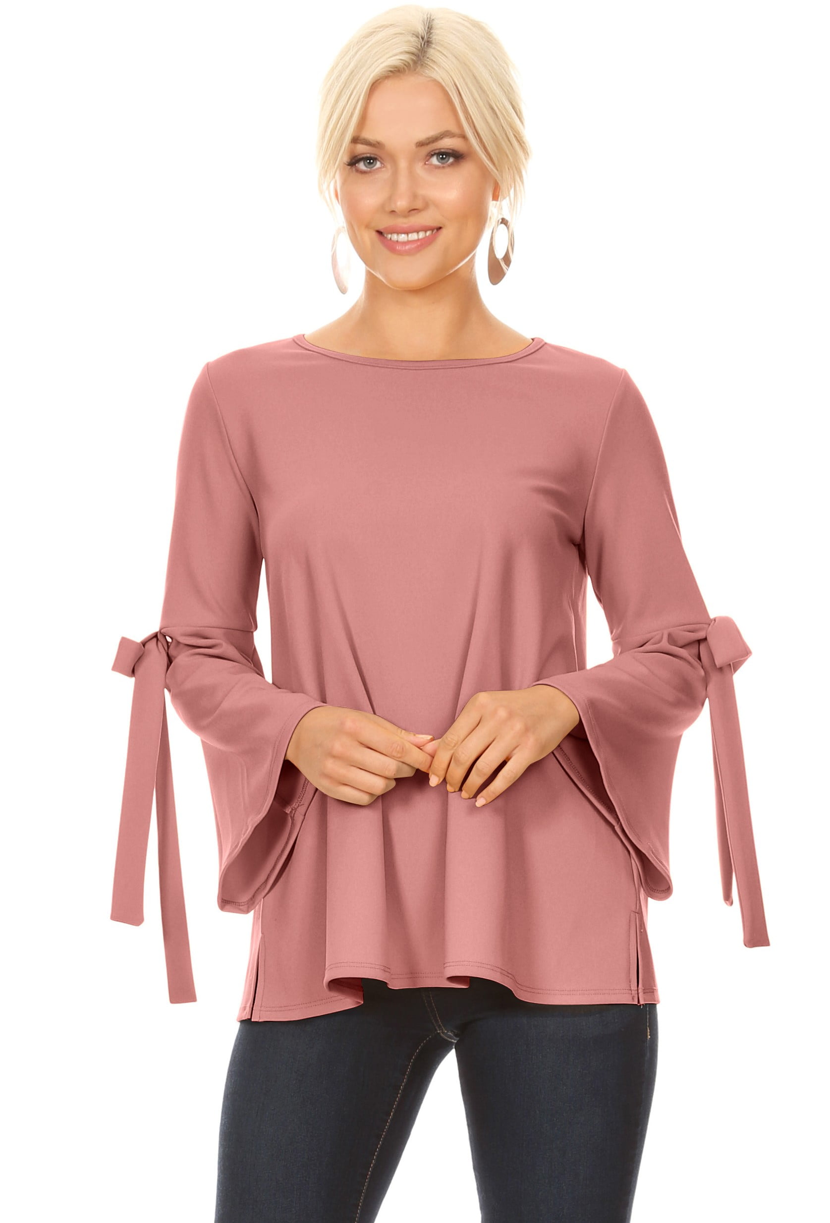 plus size pink dressy tops