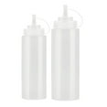 thumbnail image 1 of Botella Exprimible de Plástico Unique Bargains Paquete de 2 240ml / 8oz + 360ml / 12oz Blanco, 1 of 7