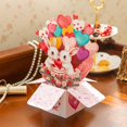 thumbnail image 4 of Tarjeta de felicitación 3D desplegable para el día de San Valentín en forma de conejo FIAMR, 4 of 9