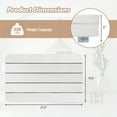 thumbnail image 2 of Costway 21.5" x 13.5" Bath Mat Waterproof HIPS Spa Shower Mat with Non Slip Foot Pads White, 2 of 10