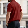thumbnail image 5 of Yungyresw Men's Casual Polo Shirts Summer Short Sleeve Textured Polo Shirt Collared Business Tops, 5 of 8