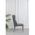 thumbnail image 3 of K-LIVING FILA GREY-COLORED TUFTED VELVET CHAIRS WITH STAINLESS STEEL LEGS & STURDY BACK HANDLE (2 CHAIRS), 3 of 5