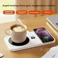 thumbnail image 4 of Coffee Mug Warmer and Phone Charger, 2 in 1 Wireless Charger Drink Heating Warmer, Smart USB Wireless Charging for Office Kitchen Home Travel to Warm Tea, 4 of 7
