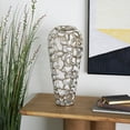 thumbnail image 3 of DecMode Silver Aluminum Metal Coral Cutout Decorative Vase, 8" x 8" x 19", 3 of 14