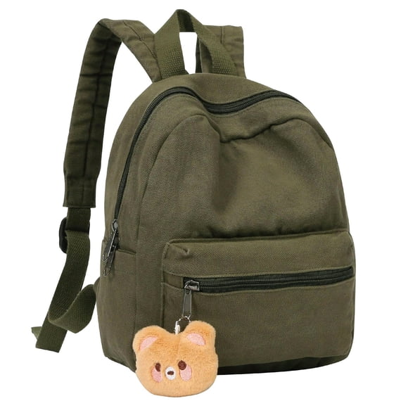Minimochila Phaoullzon para niñas, lona, verde oscuro