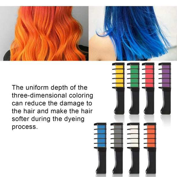 Hair Chalk Pinkiou Temporary Bright Hair Color Dye for Girls Kids, Washable Hair Chalk Set/Kit for Girls New Year Birthday Party Cosplay DIY - 8