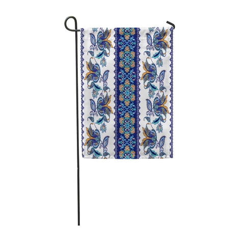 SIDONKU Paisley Flower Borders Fantastic Vintage and Floral Pattern Garden Flag Decorative Flag House Banner 28x40 inch