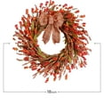 thumbnail image 3 of Idyllic Autumn Red Salvia Wreath 20” Artificial Wreath Fall Leaves Grains Wreath for Front Door Hanging Wall Decoration Fall Harvest Thanksgiving Home Decor, 3 of 7