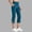 Sky Blue, variant on Oplxuo Women's Capri Pants Dress Yoga Work Capri Slacks Stretch Office Casual Pant High Waisted Slit Hem Pant with Pocket