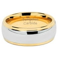 thumbnail image 4 of Tungsten Rings for Men Women Wedding Band Two Tone Gold Silver Engagement Sizes 6-16 (Tungsten, 6), 4 of 6
