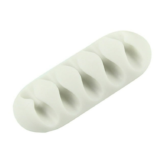 braveheart Silicone Cable Winder Desktop Management Clip Cable Holders Cable Organizer Good white 1Set