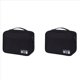 thumbnail image 1 of 2X Bolsa de Almacenamiento de Cable Portátil Impermeable USB Línea de Datos Cargador Enchufe Organizador para Viaje Organizador Electrónico Negro, 1 of 5