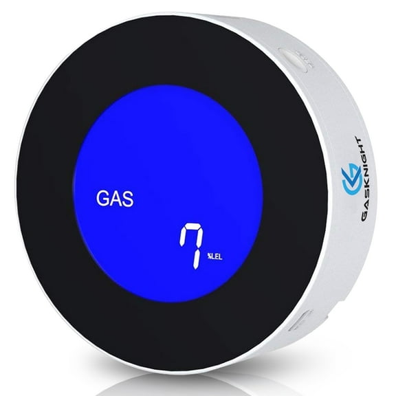 GasKnight 2.0 Natural Gas Detector, Propane Detector, Natural Gas Leak Detection. Plug-In Gas Leak Alarm W LCD Display