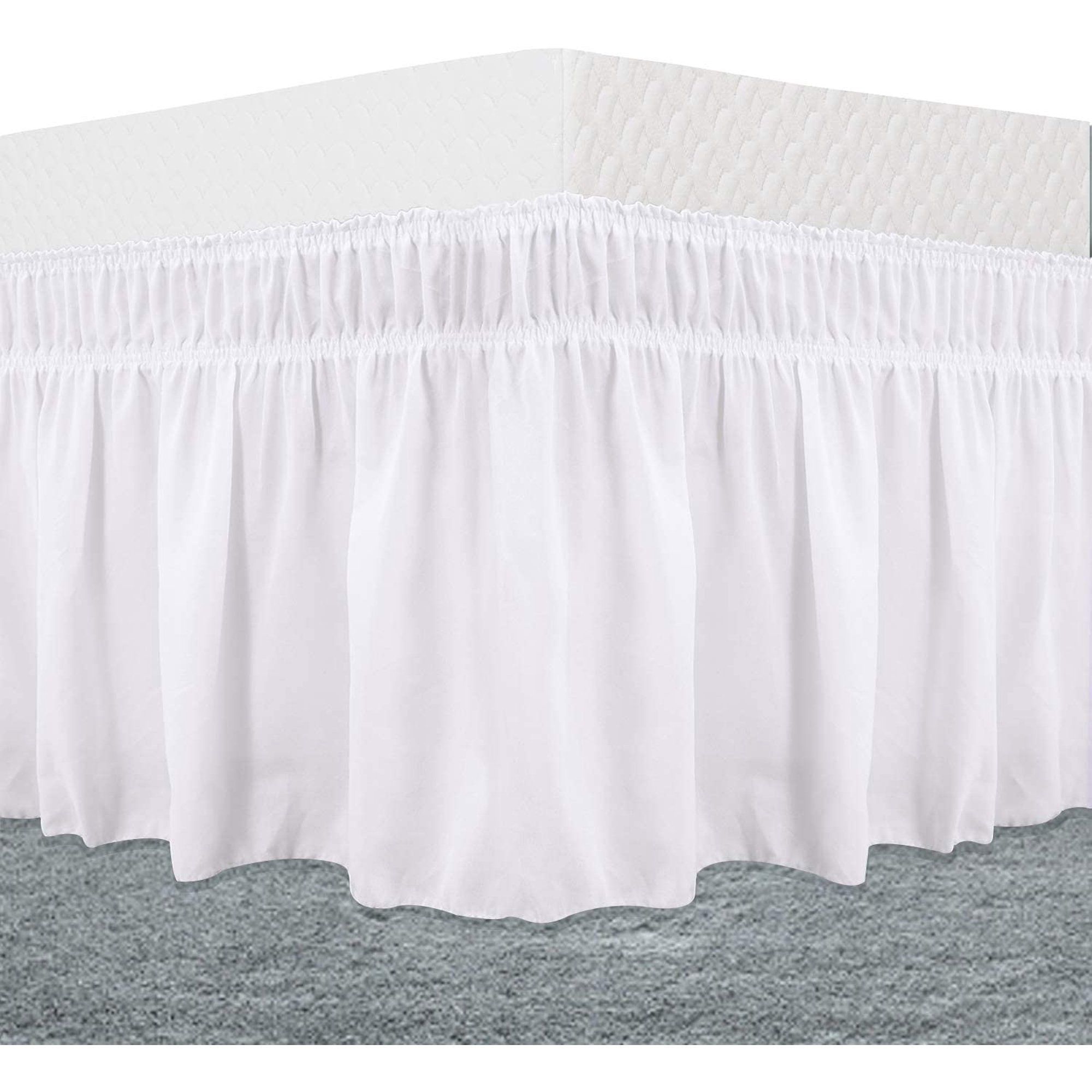 elastic bed skirt queen