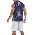 thumbnail image 2 of Honeii Lavender Flowers print basktball shirt for men and women, Unisex basketball jersey for Theme party-3X-Large, 2 of 6