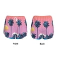 thumbnail image 5 of Lsque Beach with Palm Trees Printed Women's Running Shorts with Liner Pockets,Elastic Quick Dry Workout Athletic Gym Yoga Shorts,Womens High Waist Shorts-XX-Large, 5 of 9