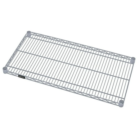 Quantum 1836GY Wire Shelf, 36"W x 18"D, 600 lbs Capacity, Carbon Steel, Epoxy Coated, Gray, NSF