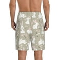 thumbnail image 3 of Kdxio Rabbit And Flower Print Mens Sleep Shorts Bottoms Soft Comfy Pajama Wear Pants with Drawstring Pockets, 3 of 7