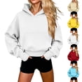thumbnail image 1 of Neewe Women's Oversized Casual Pullover Long Sleeve Hem Drawstring Hoodies Dress With Kangaroo Pocket, 1 of 5